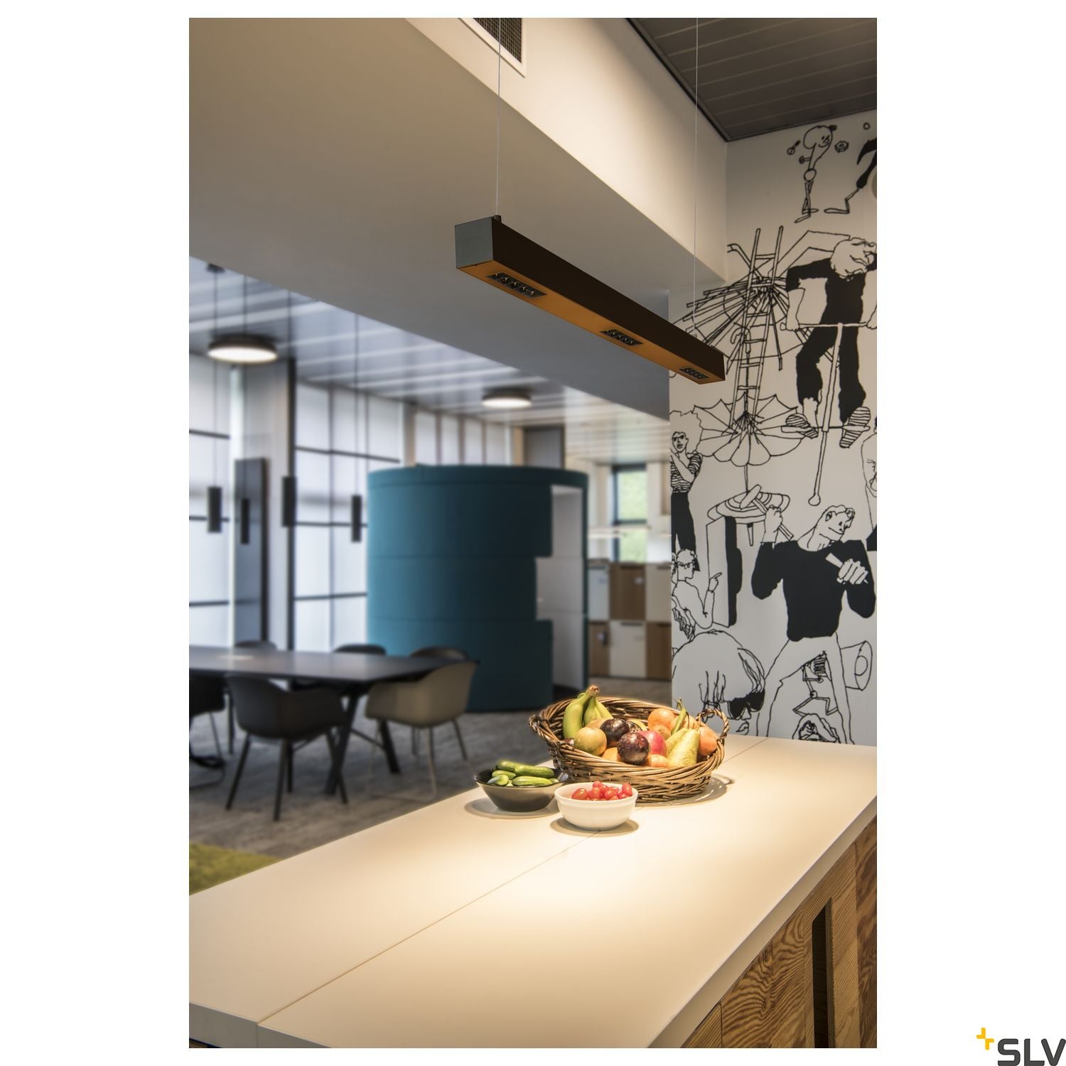 SLV Q-LINE PD, LED indoor pendant, 1m, BAP, white, 3000K 1000926