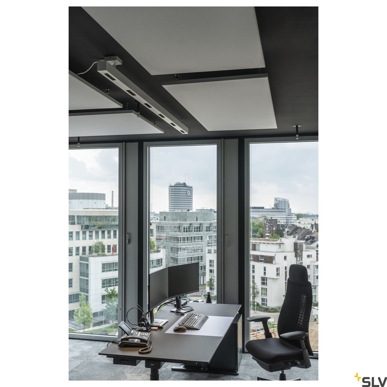 SLV Q-LINE PD, LED indoor pendant, 2m, BAP, white, 4000K 1000929