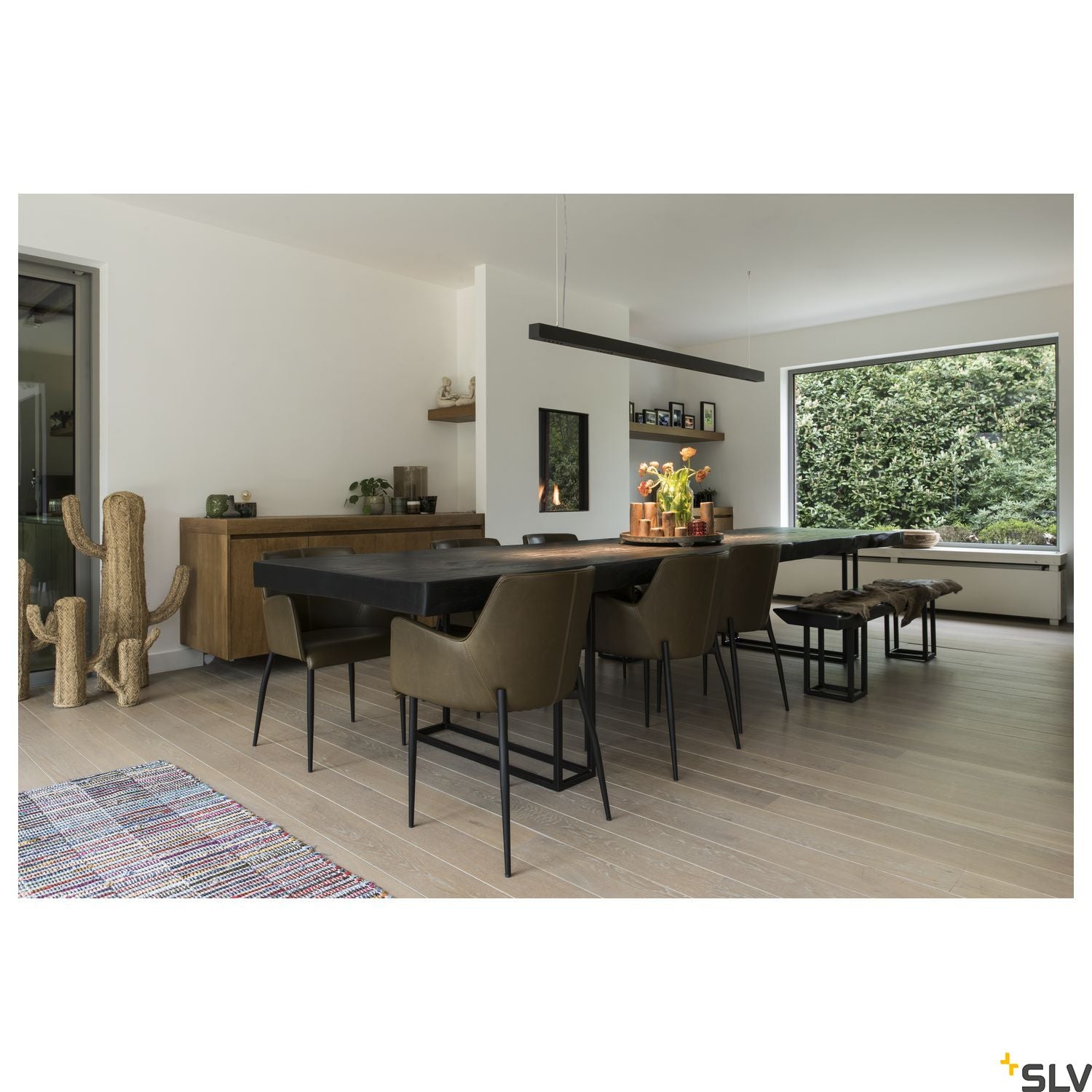 SLV Q-LINE PD, LED Indoor pendant light, 2m, BAP, black, 4000K 1000930