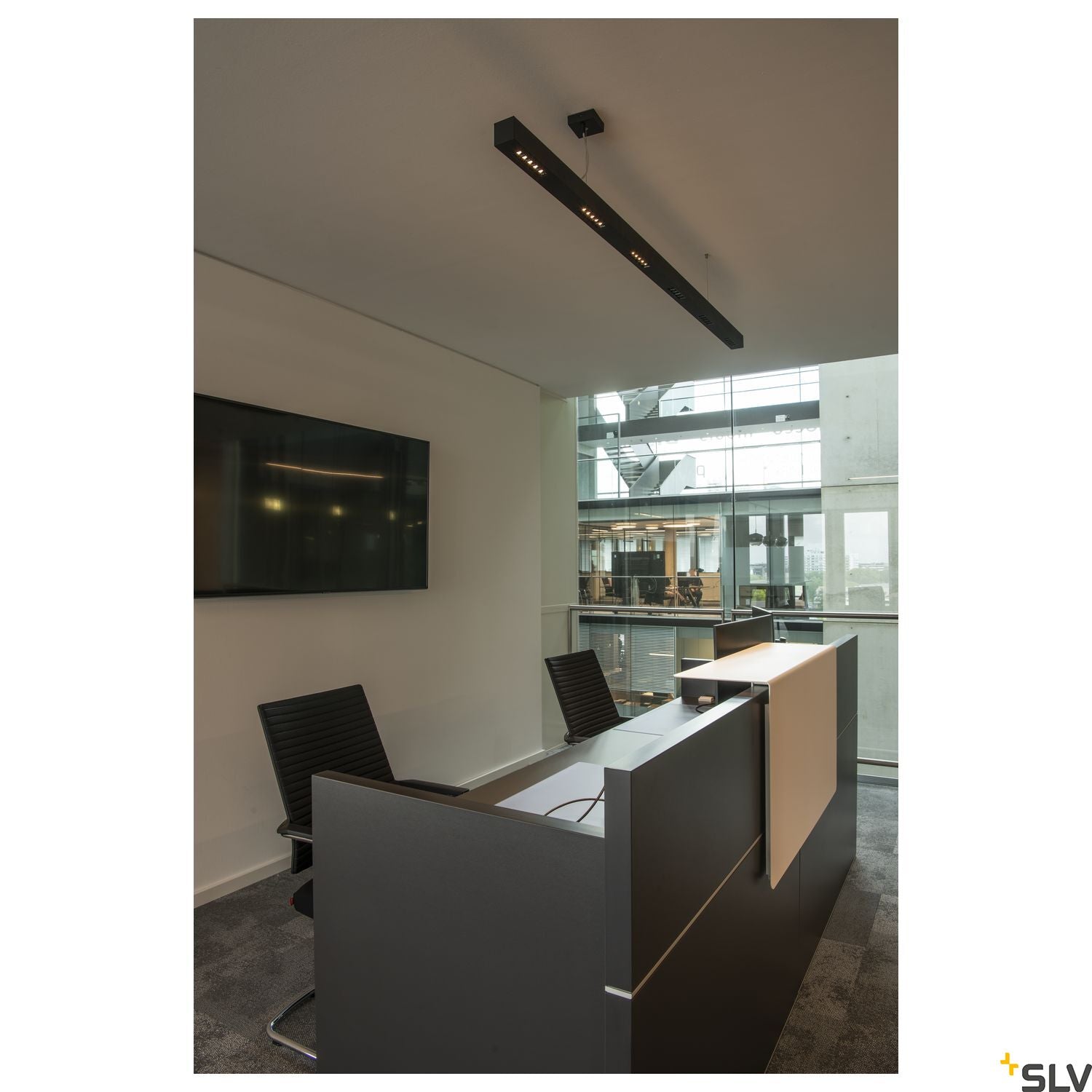 SLV Q-LINE PD, LED Indoor pendant light, 2m, BAP, black, 4000K 1000930