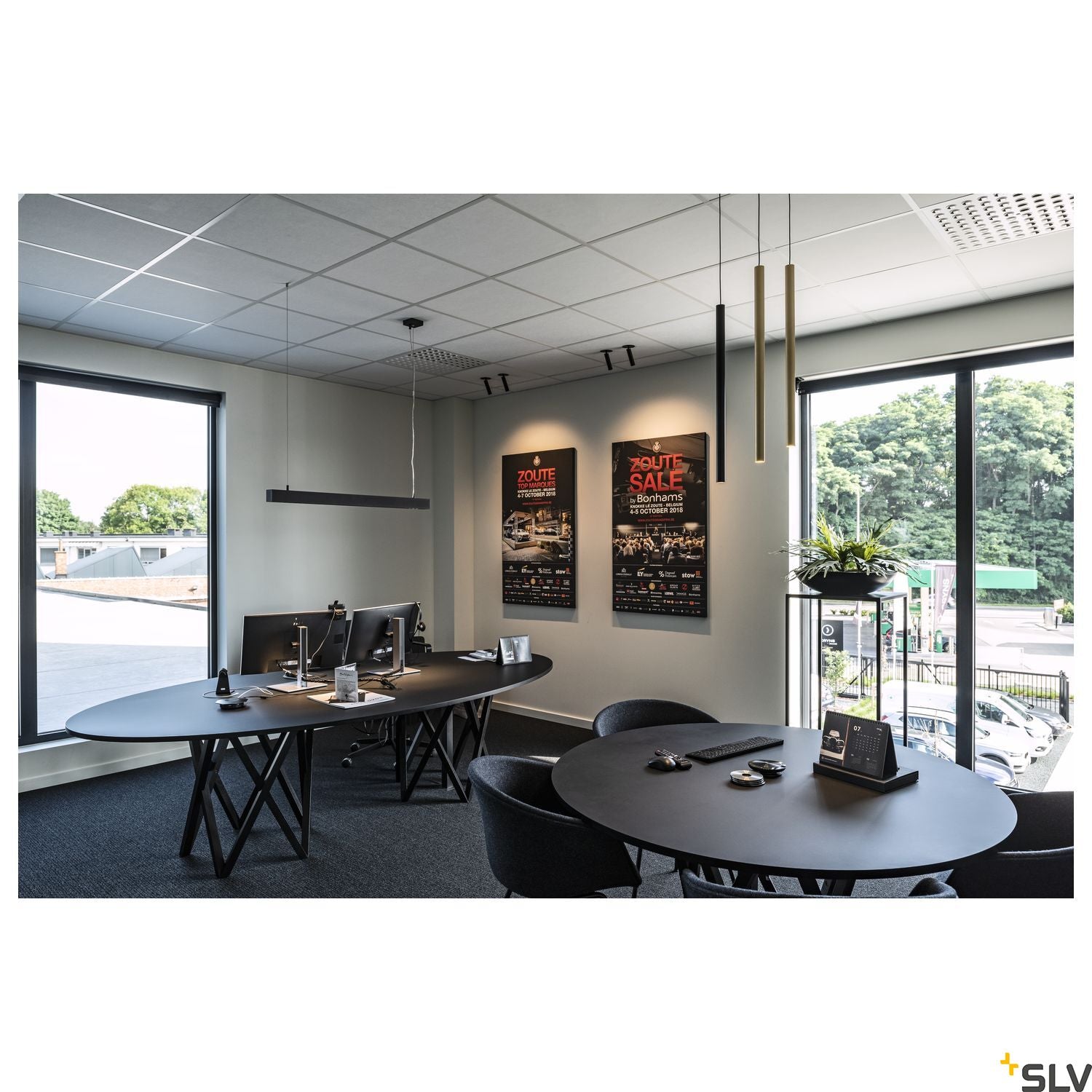 SLV Q-LINE PD, LED Indoor pendant light, 1m, BAP, black, 3000K 1000933