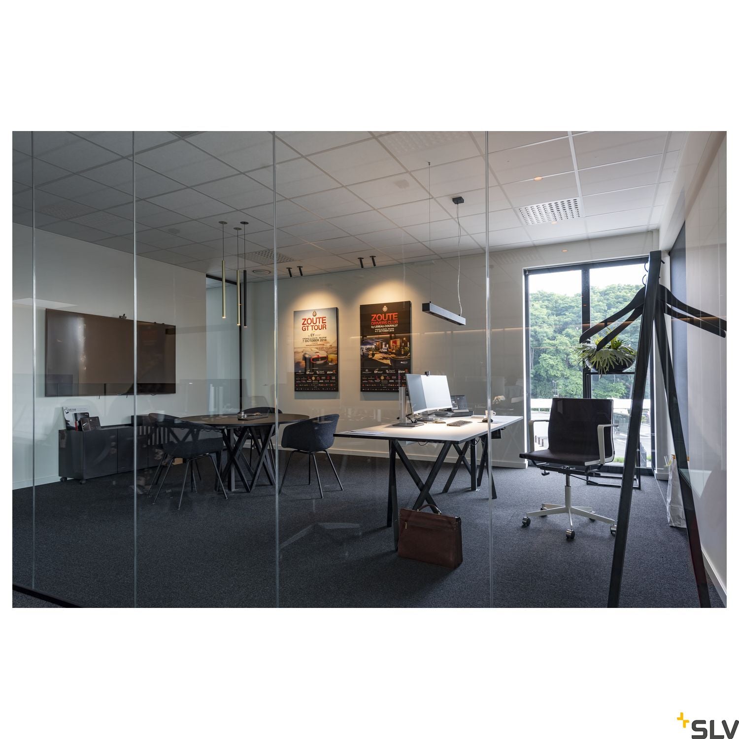 SLV Q-LINE PD, LED Indoor pendant light, 1m, BAP, black, 3000K 1000933