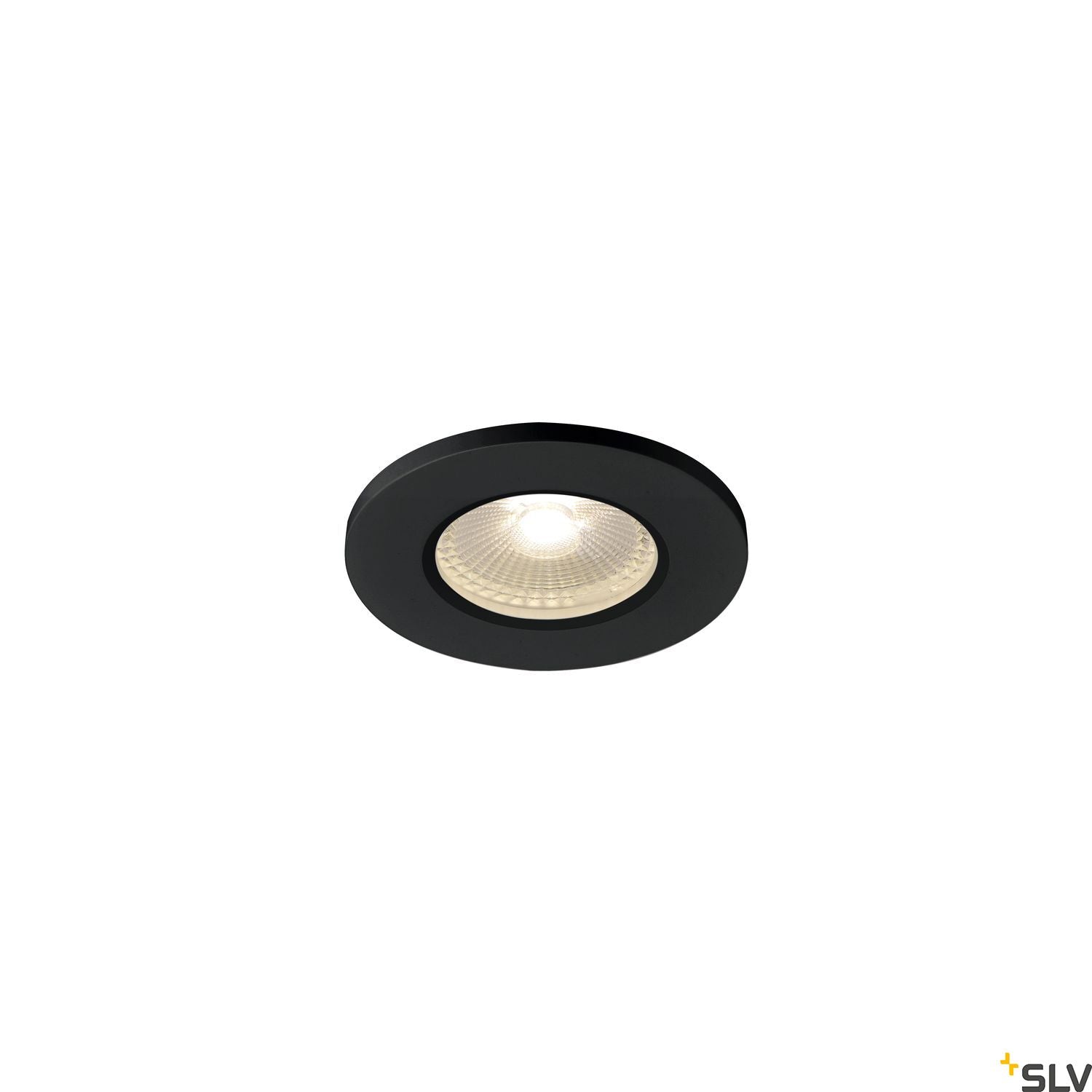 SLV KAMUELA ECO LED Fire-rated Recessed ceiling luminaire, black, 3000K, 38°, dimmable, IP65 1001015
