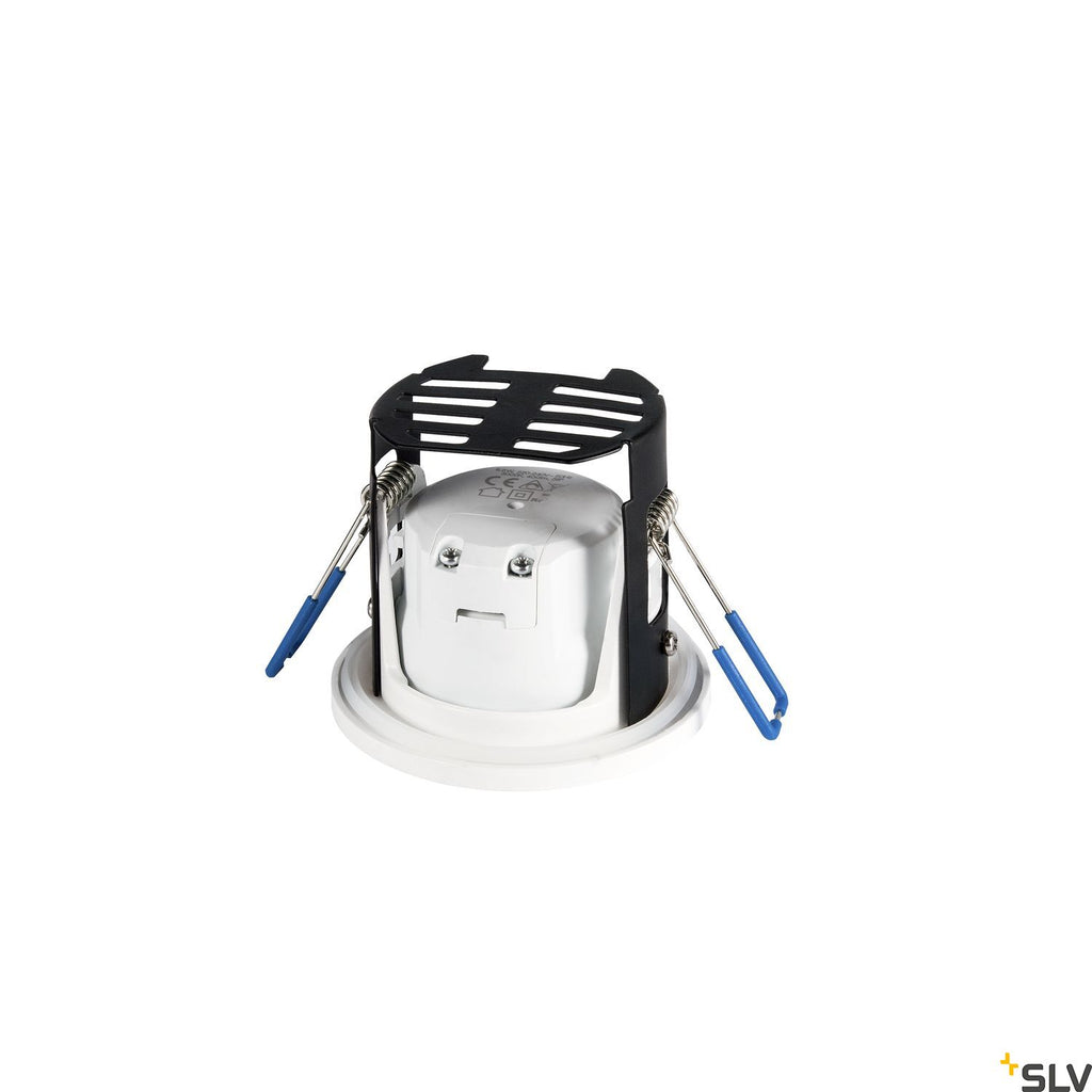 SLV KAMUELA ECO LED Fire-rated Recessed ceiling luminaire, white, 3000K, 38°, dimmable, IP65 1001016