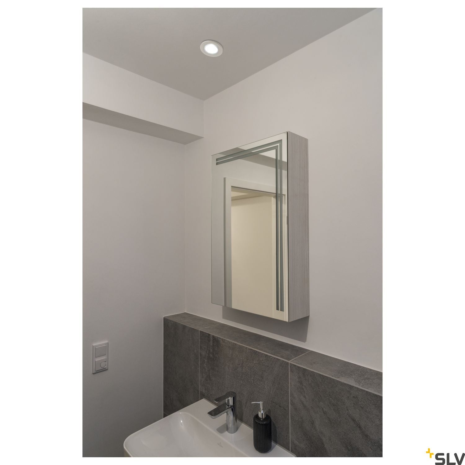 SLV KAMUELA ECO LED Fire-rated Recessed ceiling luminaire, white, 3000K, 38°, dimmable, IP65 1001016