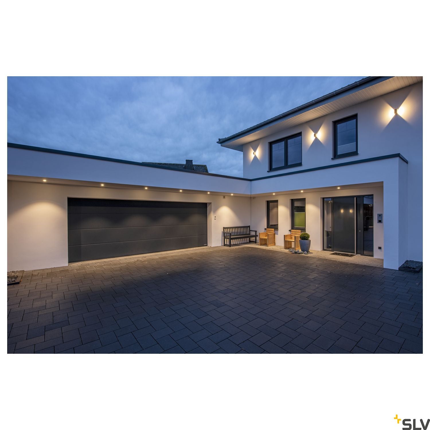 SLV LOGS WALL LIGHT, square, anthracite, 6W LED, 3000K, IP44 232105
