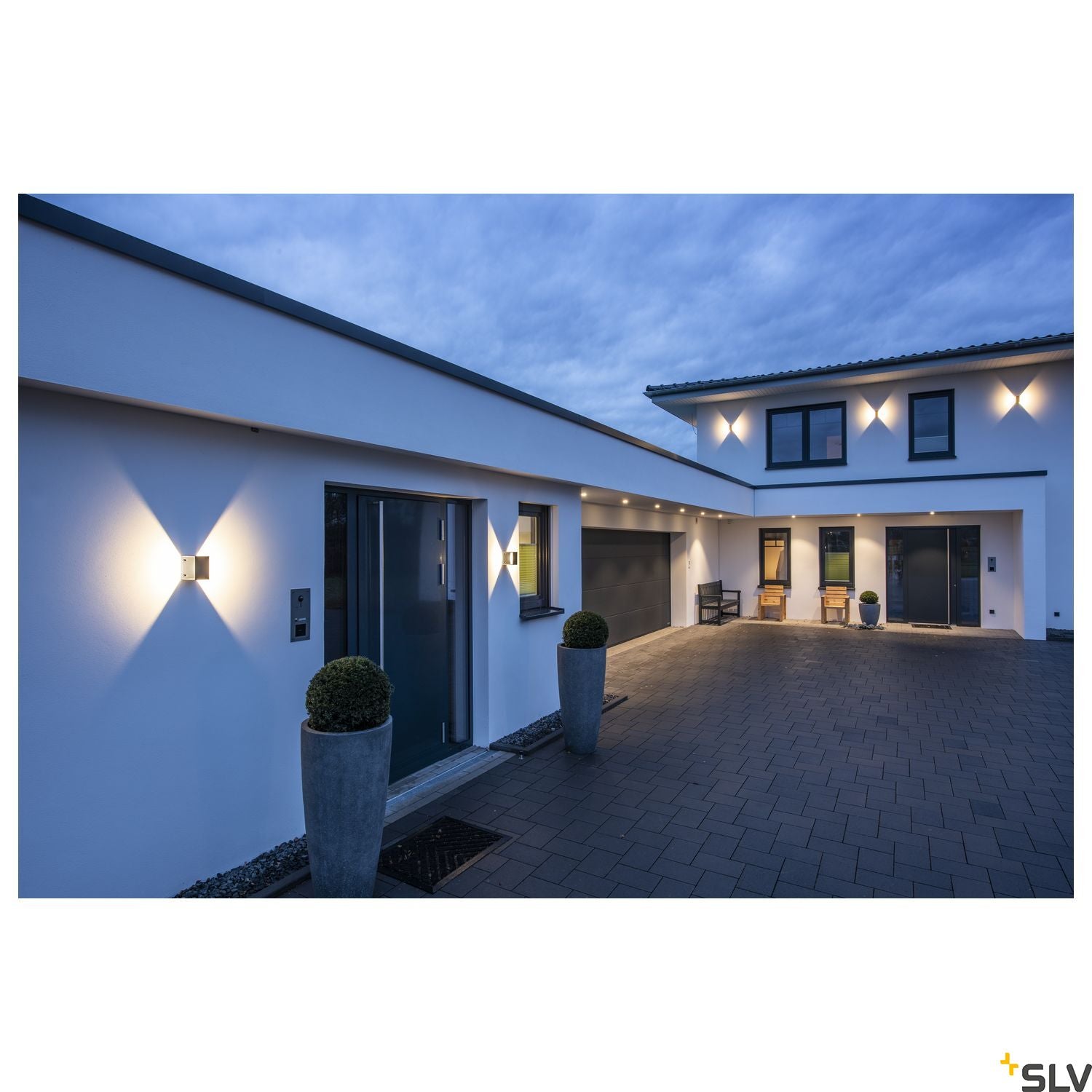 SLV LOGS WALL LIGHT, square, anthracite, 6W LED, 3000K, IP44 232105