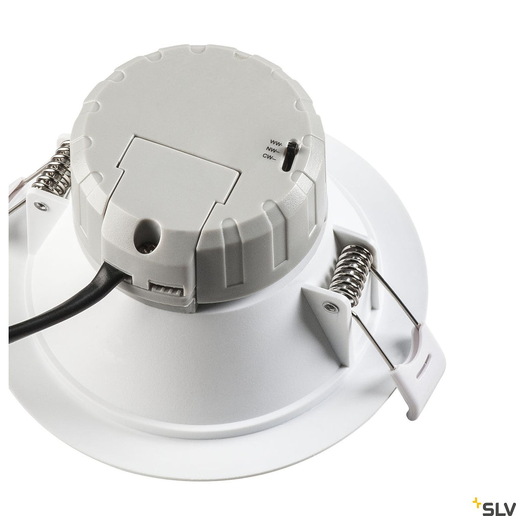 SLV AKALO 83, DL, indoor recessed ceiling light, 3000K 4200K 5700K adjustable, white 1001264