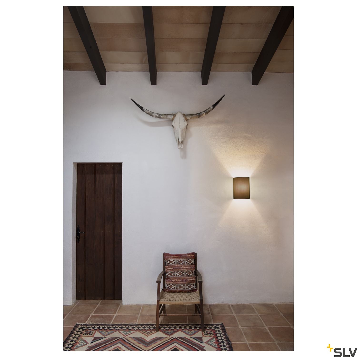SLV FENDA Basis, WL, Indoor surface-mounted wall light, E27, max. 40W, white 1001272