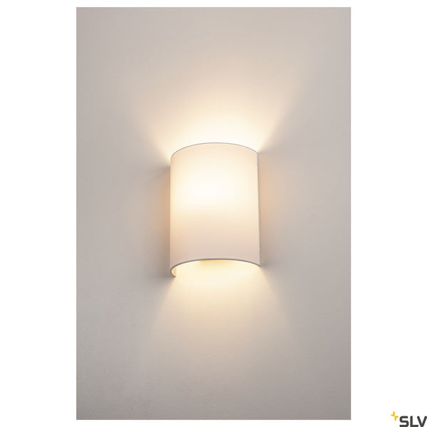 SLV FENDA Basis, WL, Indoor surface-mounted wall light, E27, max. 40W, white 1001272