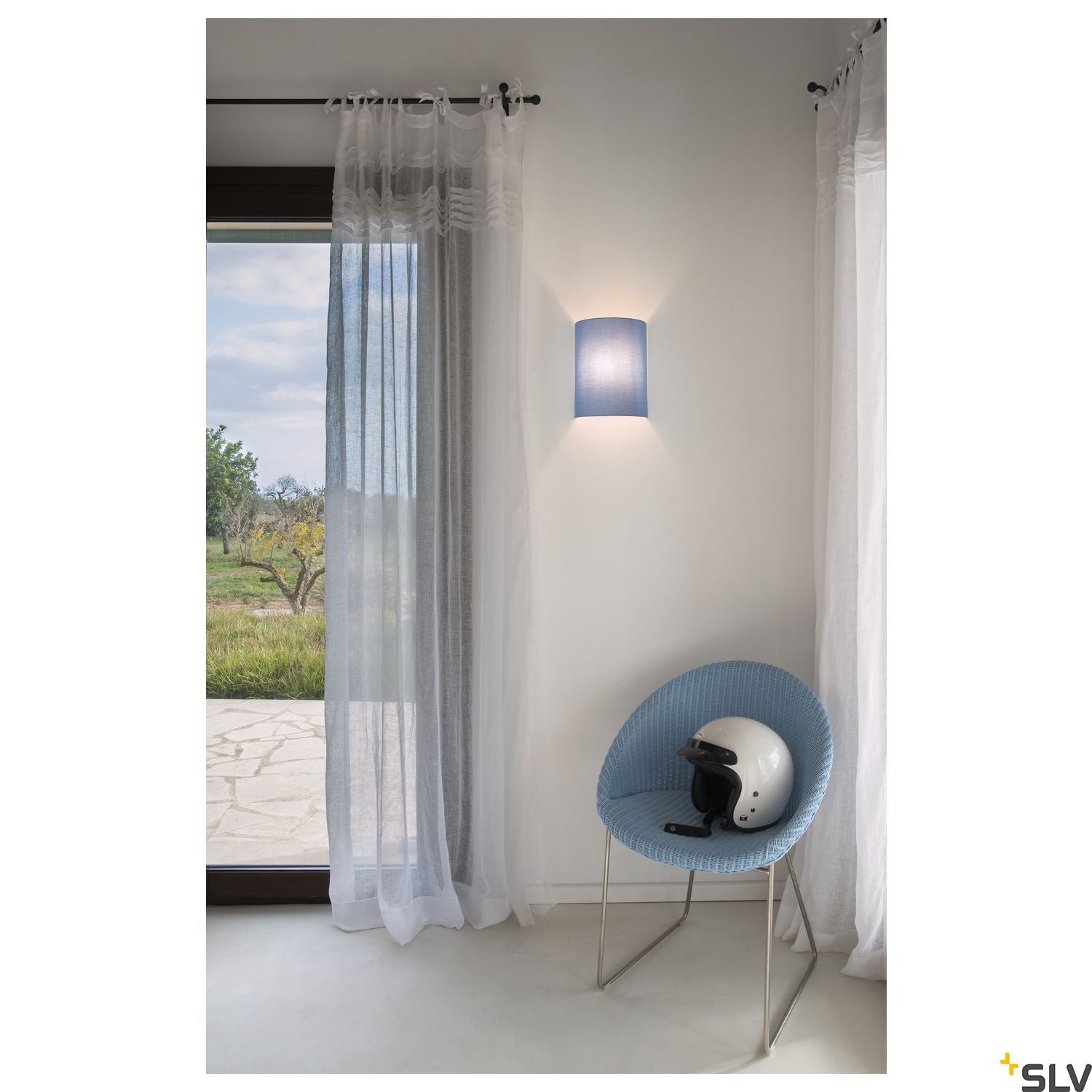 SLV FENDA Basis, WL, Indoor surface-mounted wall light, E27, max. 40W, white 1001272