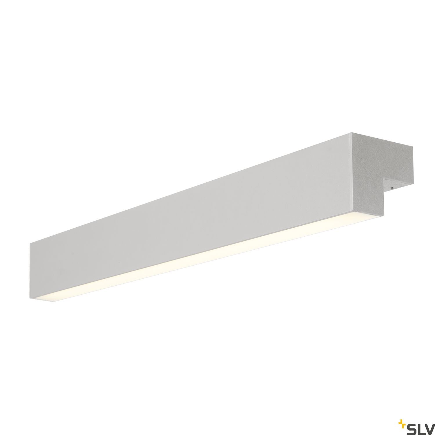 SLV L-LINE 60 LED, wall and ceiling light, IP44, 3000K, 700lm, silver grey 1001300