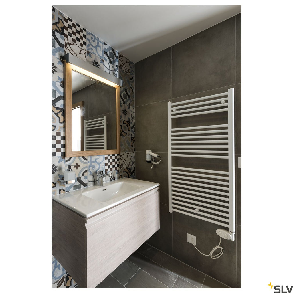 SLV L-LINE 60 LED, wall and ceiling light, IP44, 3000K, 700lm, silver grey 1001300