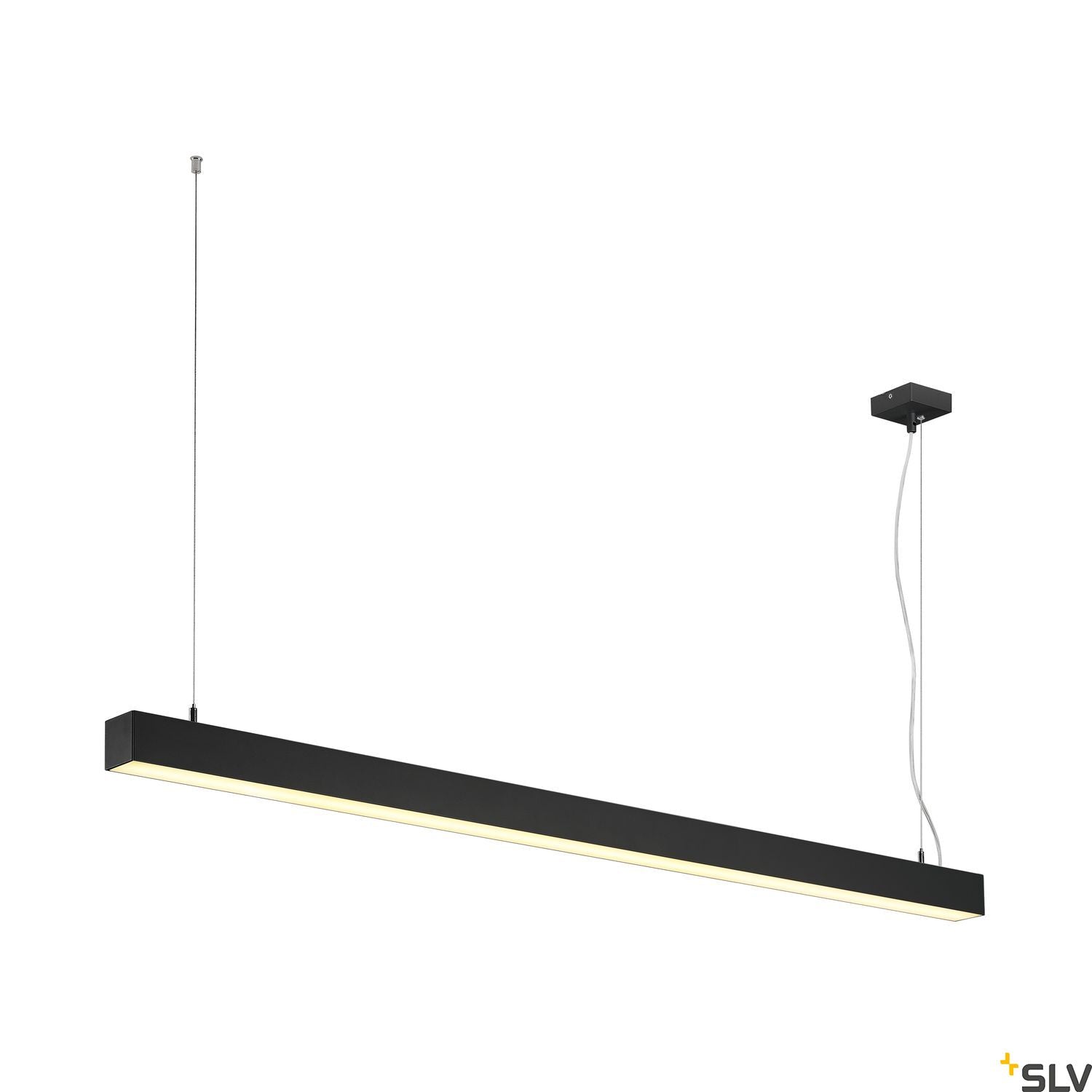 SLV Q-LINE DALI SINGLE LED, pendant, dimmable, 1500mm, black 1001309