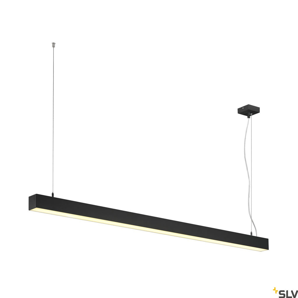 SLV Q-LINE DALI SINGLE LED, pendant, dimmable, 1500mm, black 1001309
