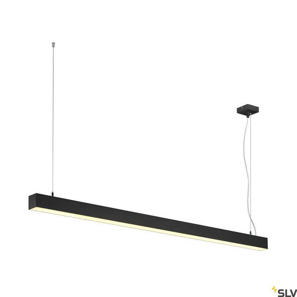 SLV Q-LINE DALI SINGLE LED, pendant, dimmable, 1500mm, black 1001309