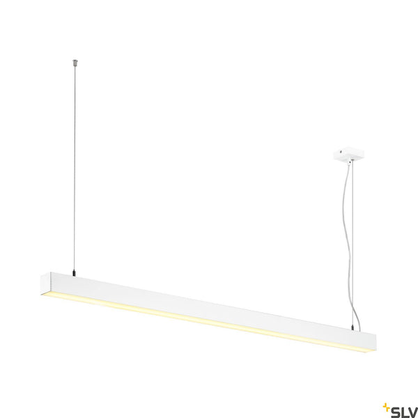 SLV Q-LINE DALI SINGLE LED, pendant, dimmable, 1500mm, white 1001310