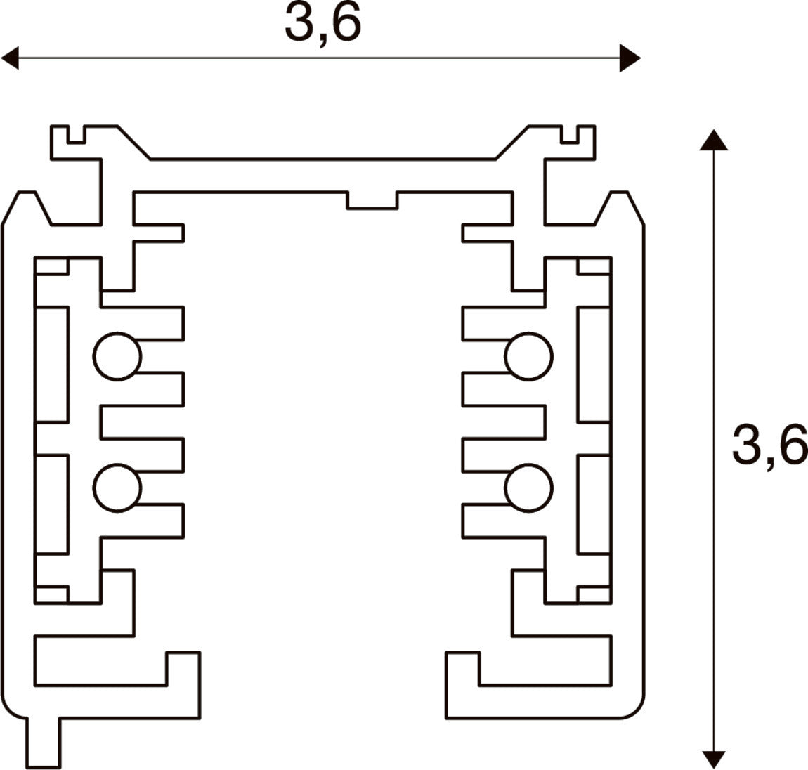 SLV S-TRACK track, PHASE, 1 m, white 1001375