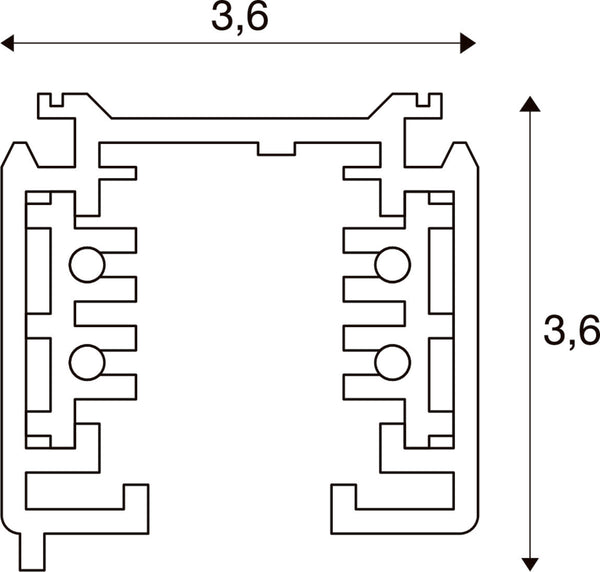 SLV S-TRACK track, PHASE, 2 m, white 1001376