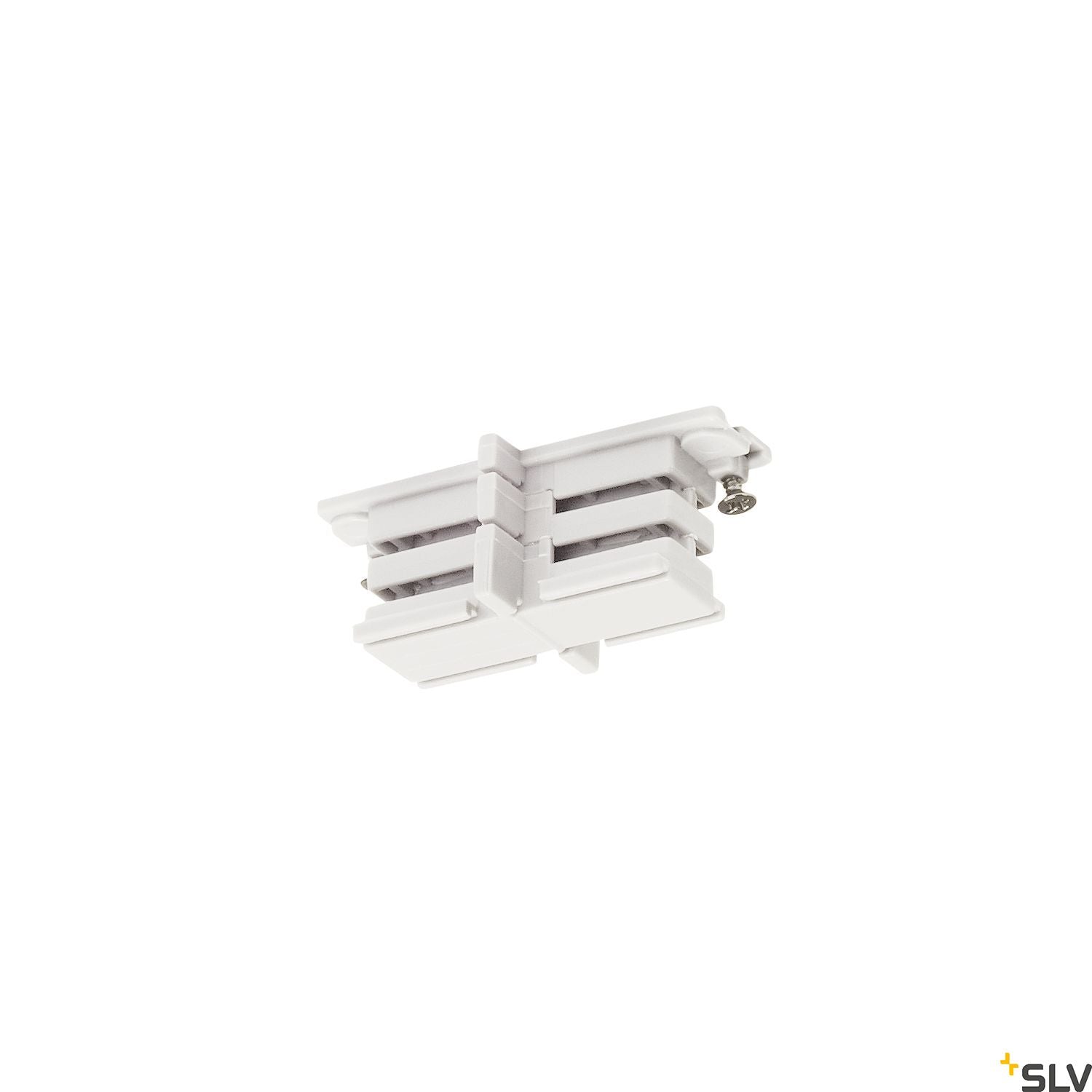 SLV Mini-connector for S-TRACK 3-circuit track, insulated, traffic white 1001382