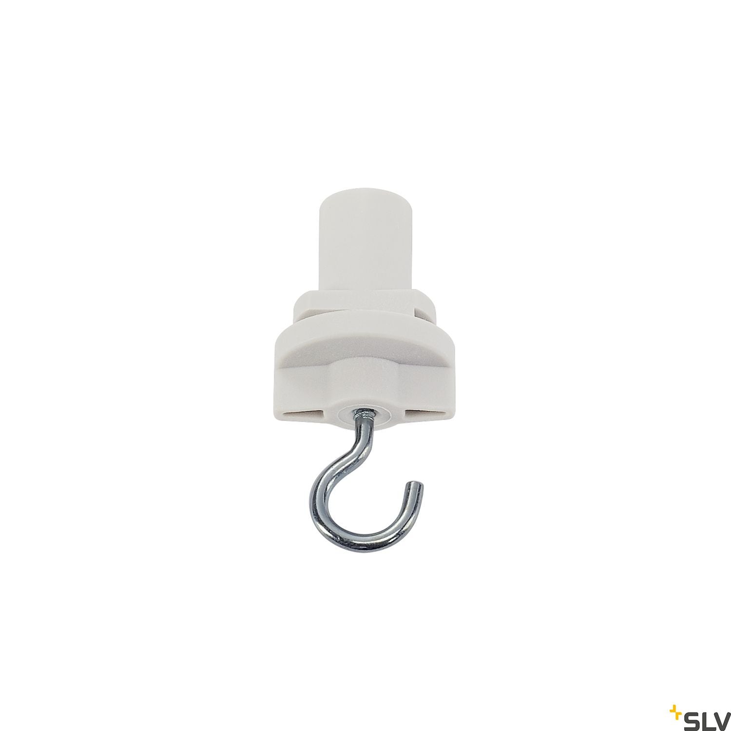 SLV 3-circuit adapter with hook for S-TRACK 3-circuit track, traffic white 1001393