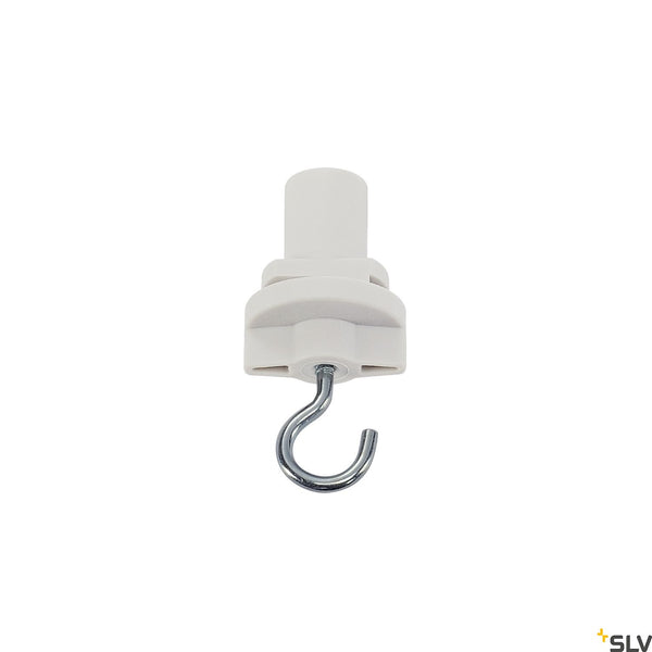 SLV 3-circuit adapter with hook for S-TRACK 3-circuit track, traffic white 1001393