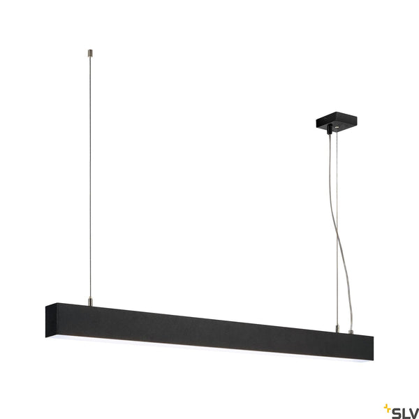 SLV GLENOS pendant, matt black, 1m, 52W, 4000K 1001403