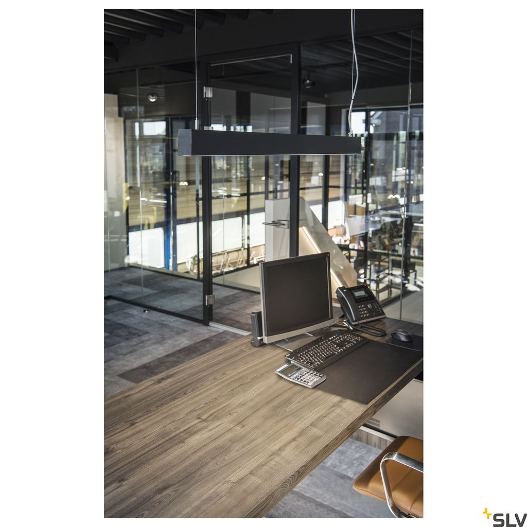 SLV GLENOS pendant, matt black, 1m, 52W, 4000K 1001403