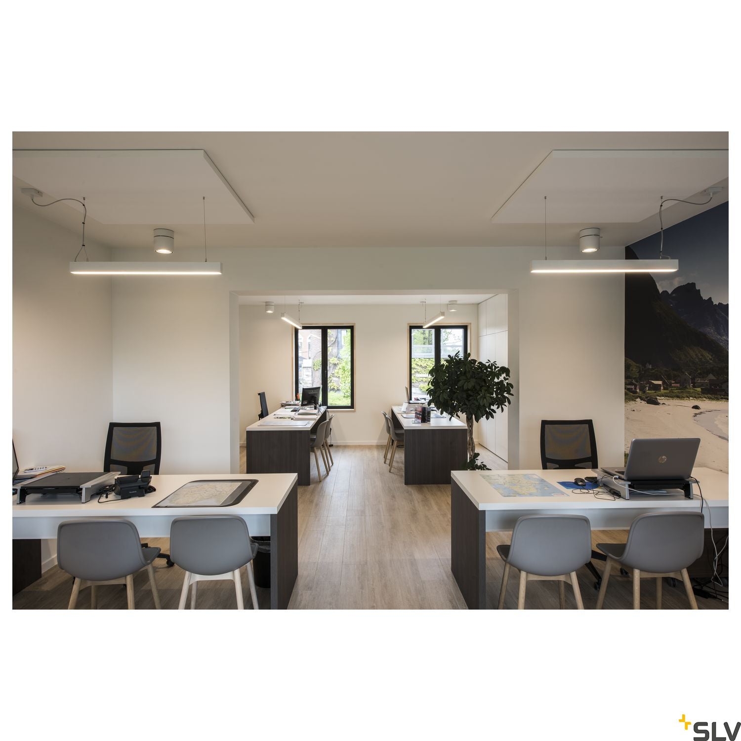 SLV KARDAMOD SURFACE SQUARE ES111 DOUBLE ceiling light, square, white, 2xGU10, max. 2x75W 117111