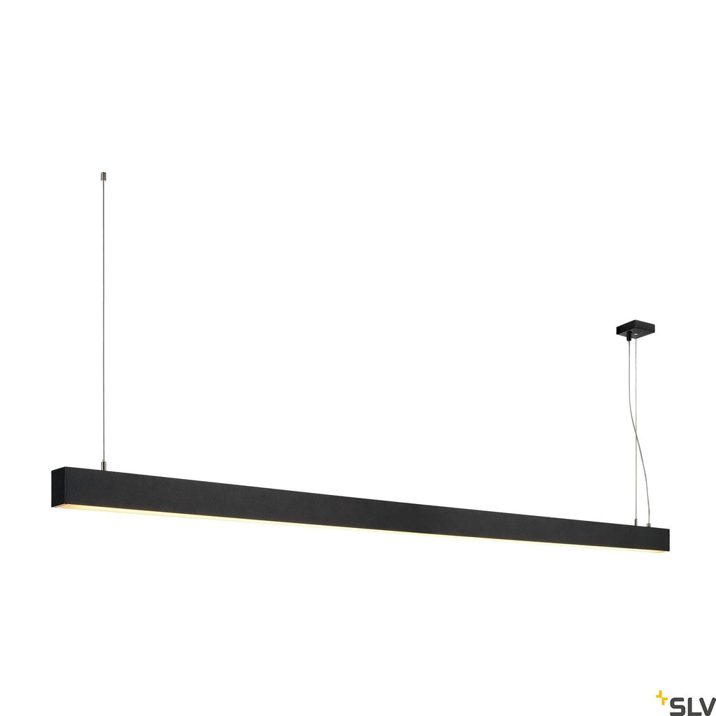 SLV GLENOS pendant, matt black, 2m , 103W, 3000K 1001406