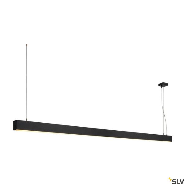 SLV GLENOS pendant, matt black, 2m , 103W, 3000K 1001406