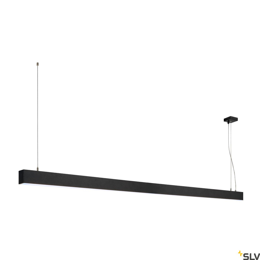 SLV GLENOS pendant, matt black, 2m , 103W, 4000K 1001409