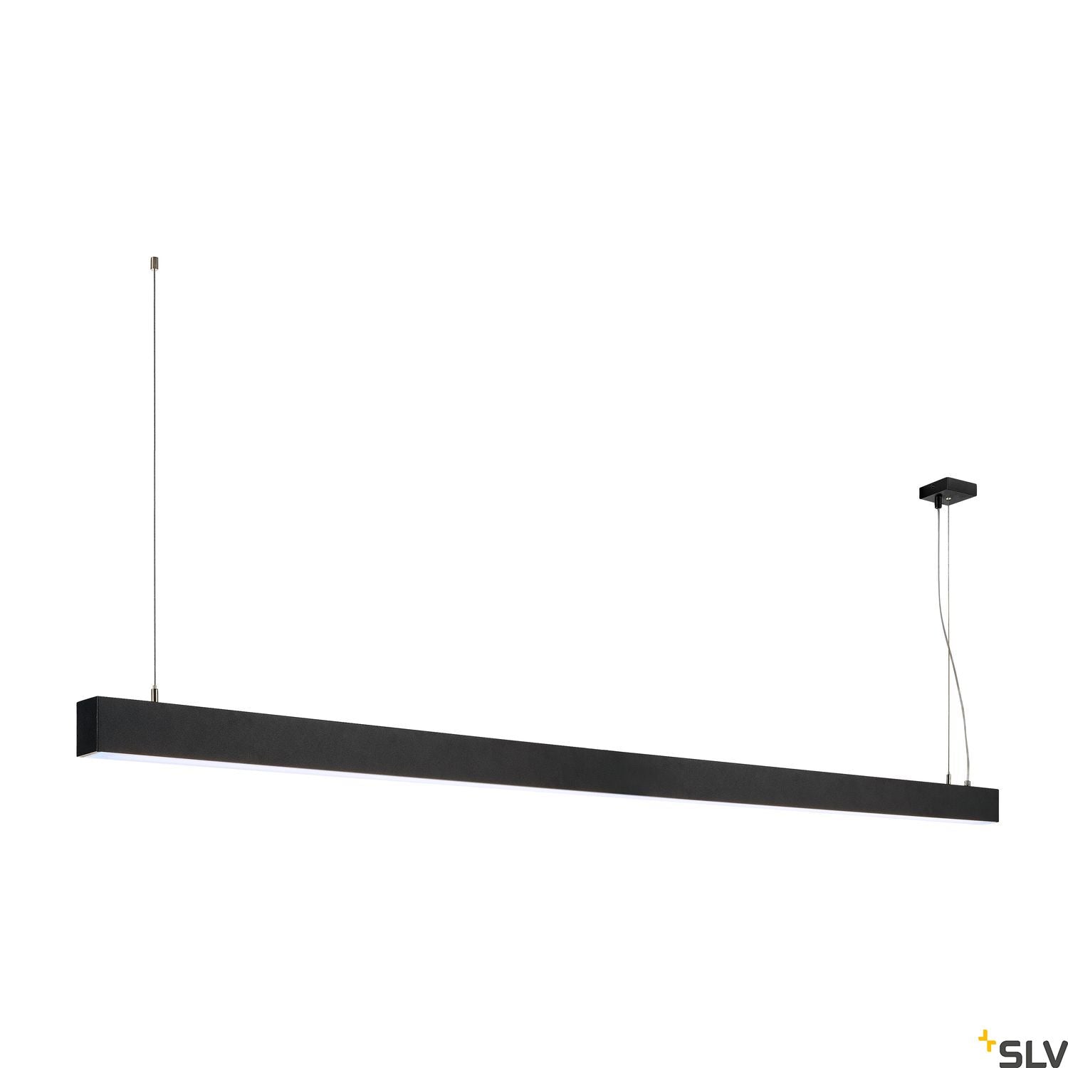 SLV GLENOS pendant, matt black, 2m , 103W, 4000K 1001409