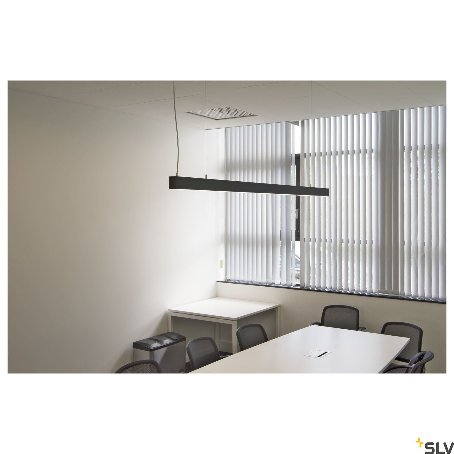 SLV GLENOS pendant, matt black, 2m , 103W, 4000K 1001409