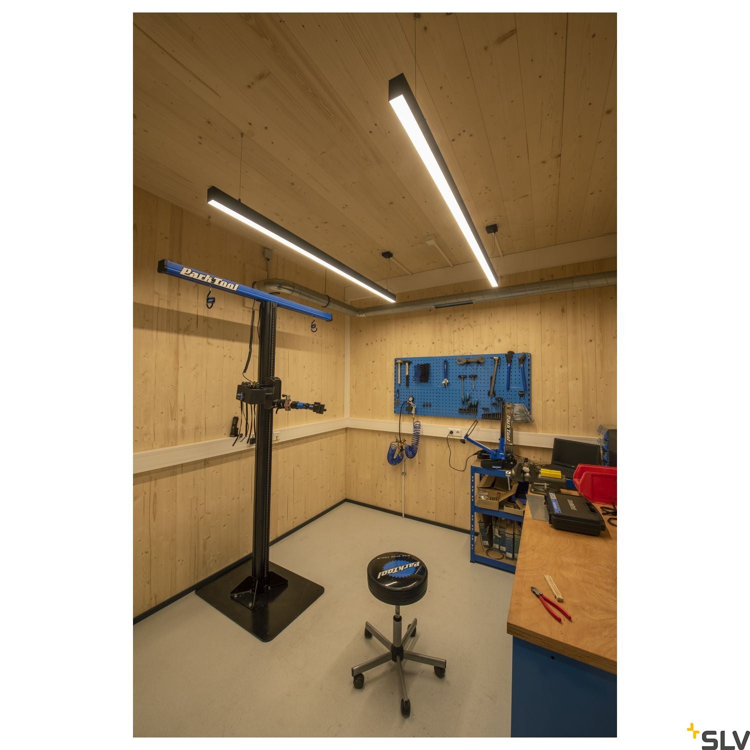 SLV GLENOS pendant, matt black, 2m , 103W, 4000K 1001409