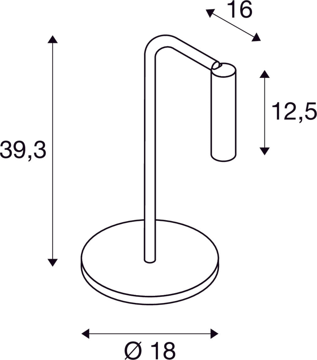 SLV KARPO TL, LED Indoor table lamp, white, 3000 K 1001460