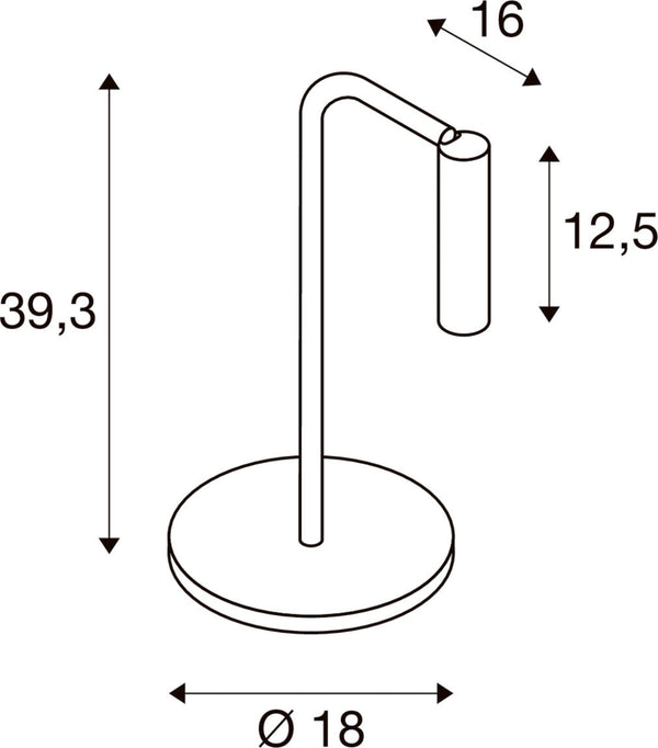 SLV KARPO TL, LED Indoor table lamp, white, 3000 K 1001460