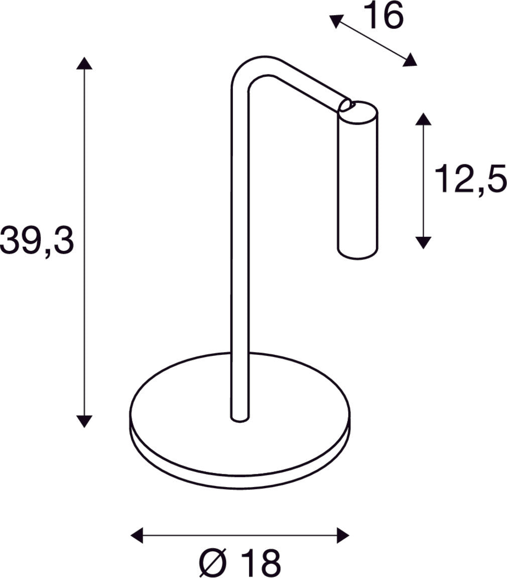 SLV KARPO TL, LED Indoor table lamp, black, 3000 K 1001461