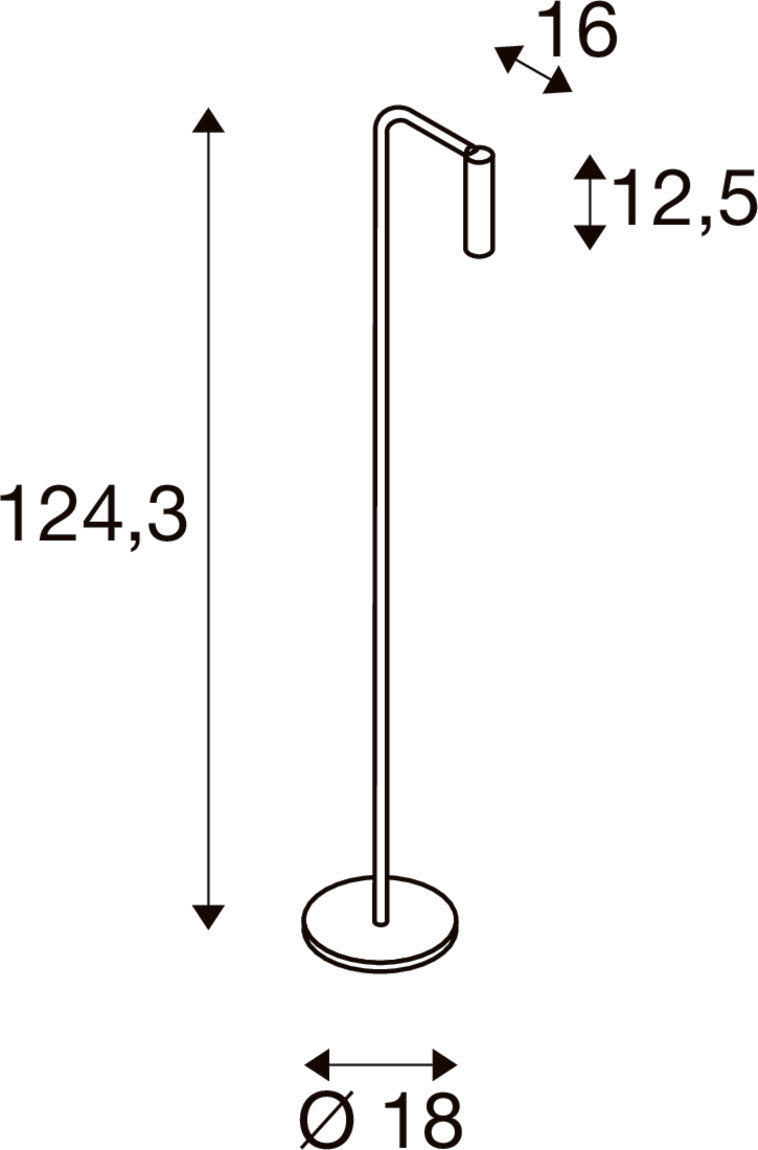 SLV KARPO TL, LED Indoor floor stand, black, 3000 K 1001463