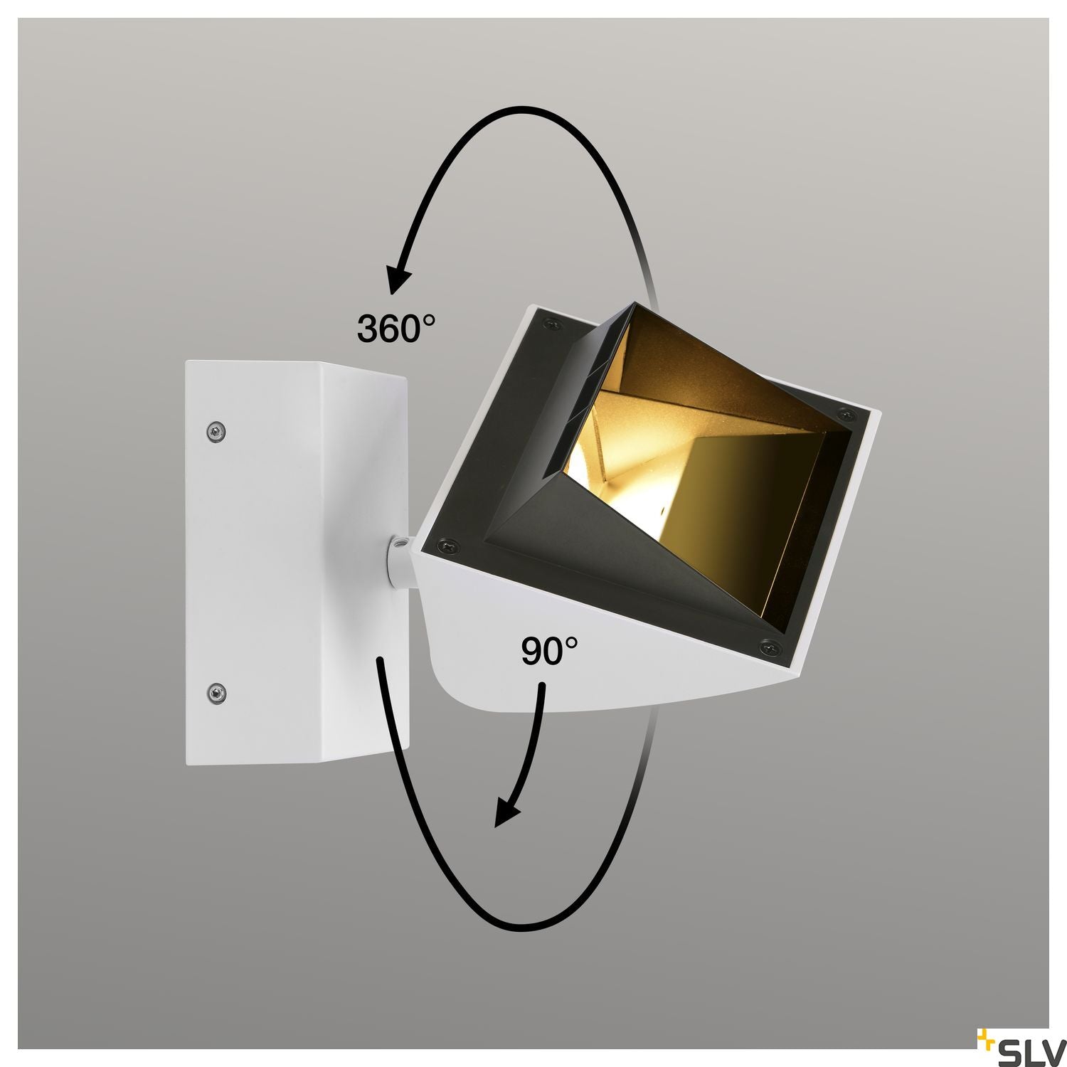 SLV MERADO FLOOD WL, LED Indoor surface-mounted wall light, white, 4000K, 40° 1001472