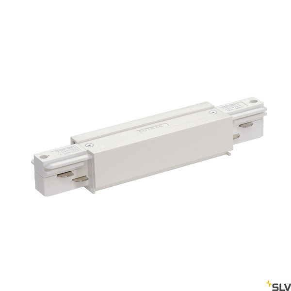 SLV EUTRAC longitudinal connector with feed-in option, traffic white 1001517