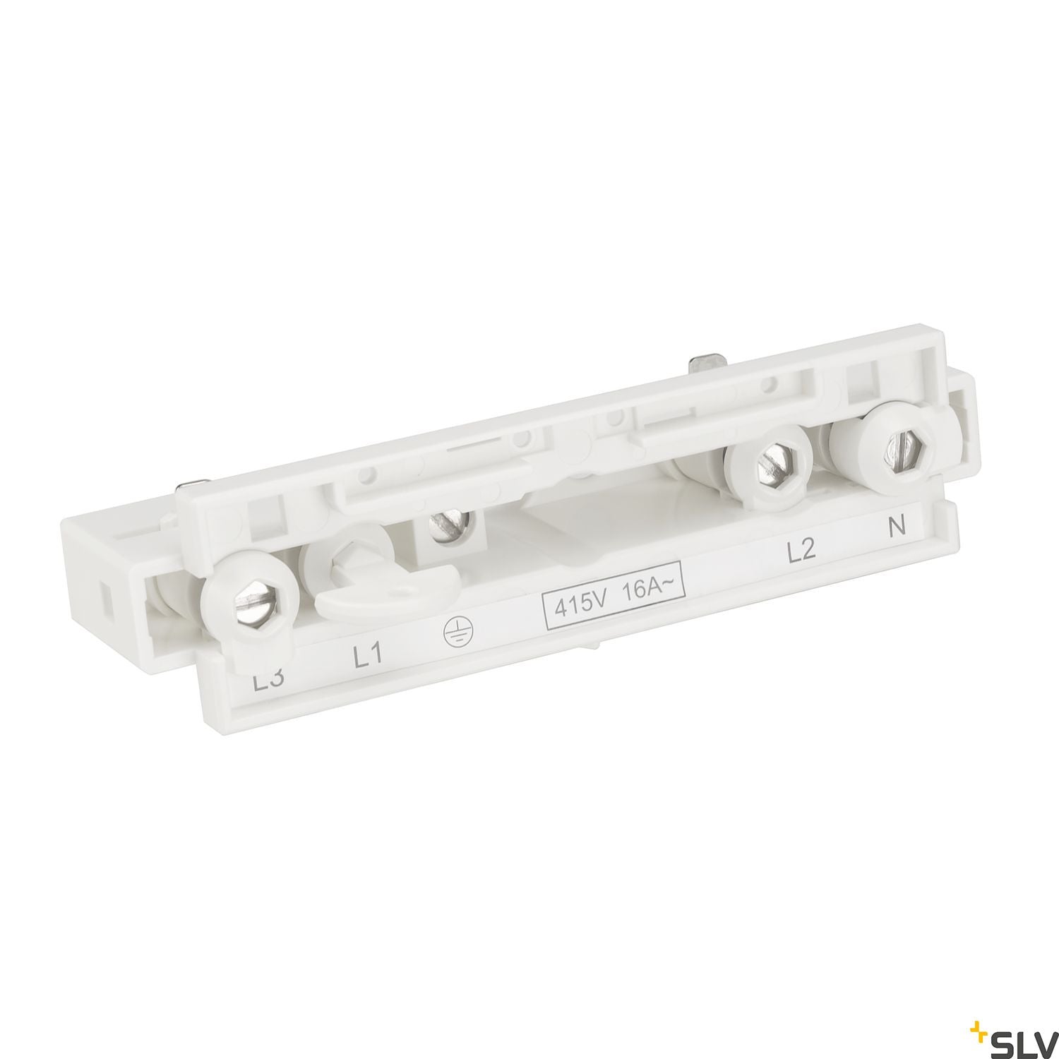 SLV EUTRAC longitudinal connector with feed-in option, traffic white 1001517