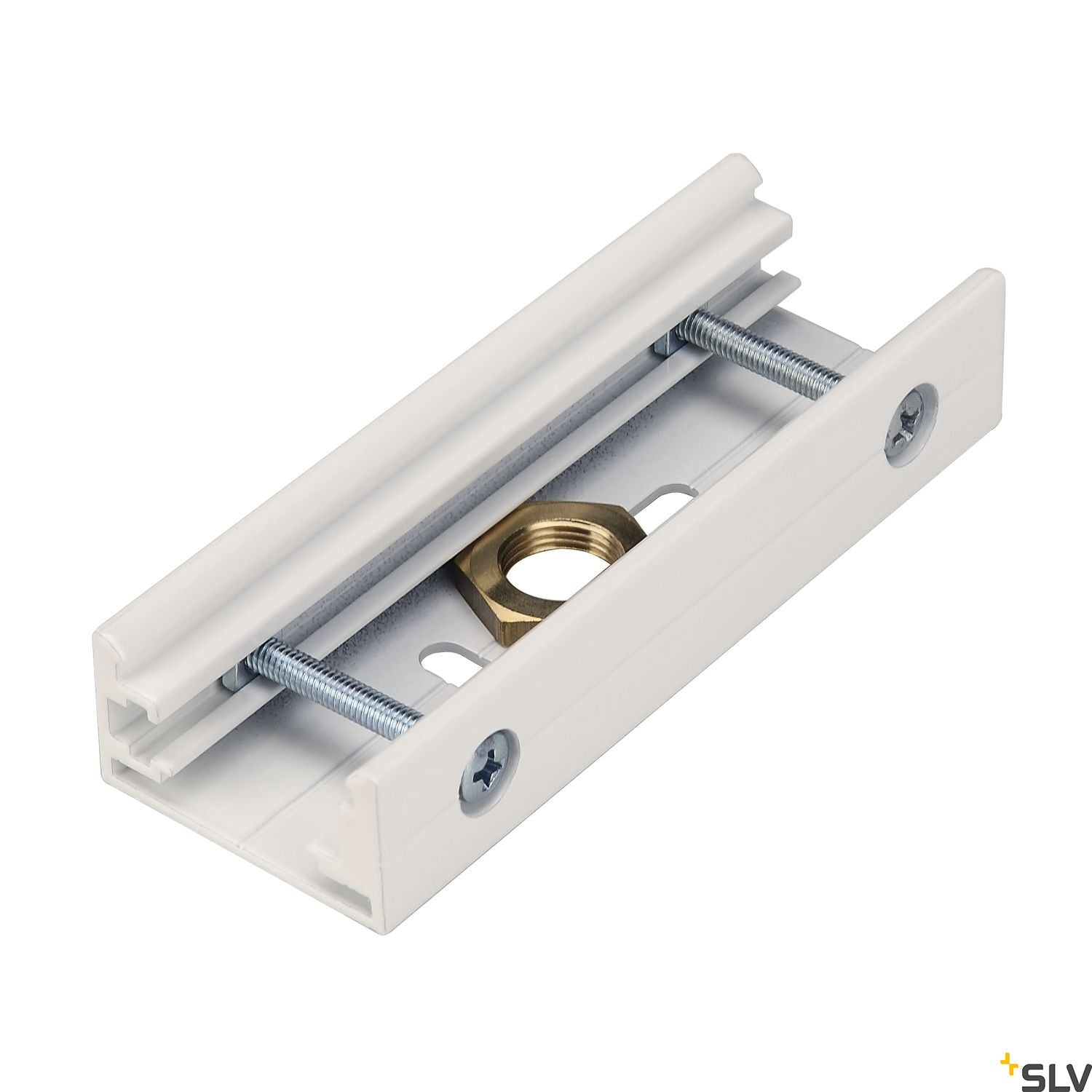 SLV EUTRAC joint connector for 3-circuit track, traffic white 1001523