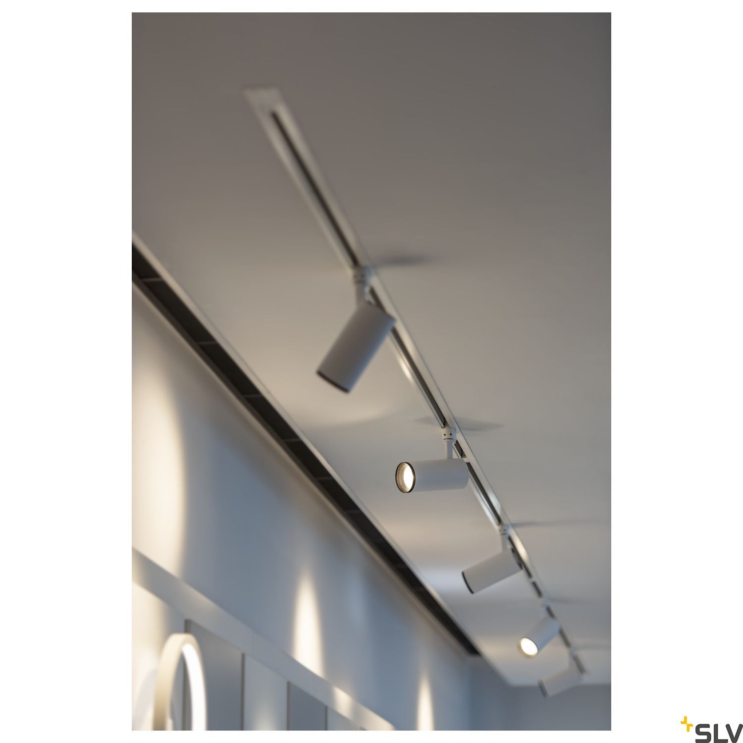 SLV EUTRAC 3-circuit recessed track, traffic white, 2m 1001531