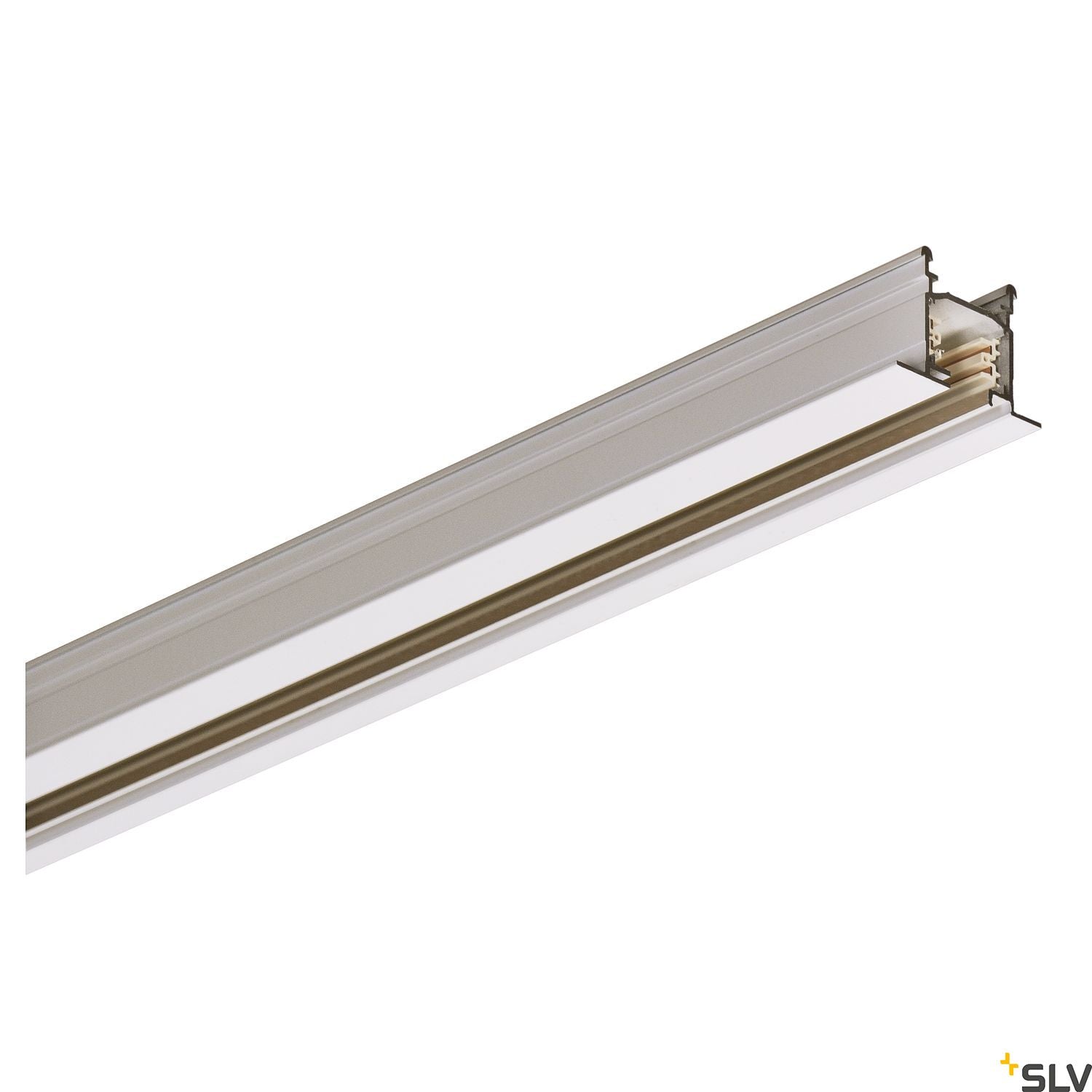 SLV EUTRAC 3-circuit recessed track, traffic white, 3m 1001532