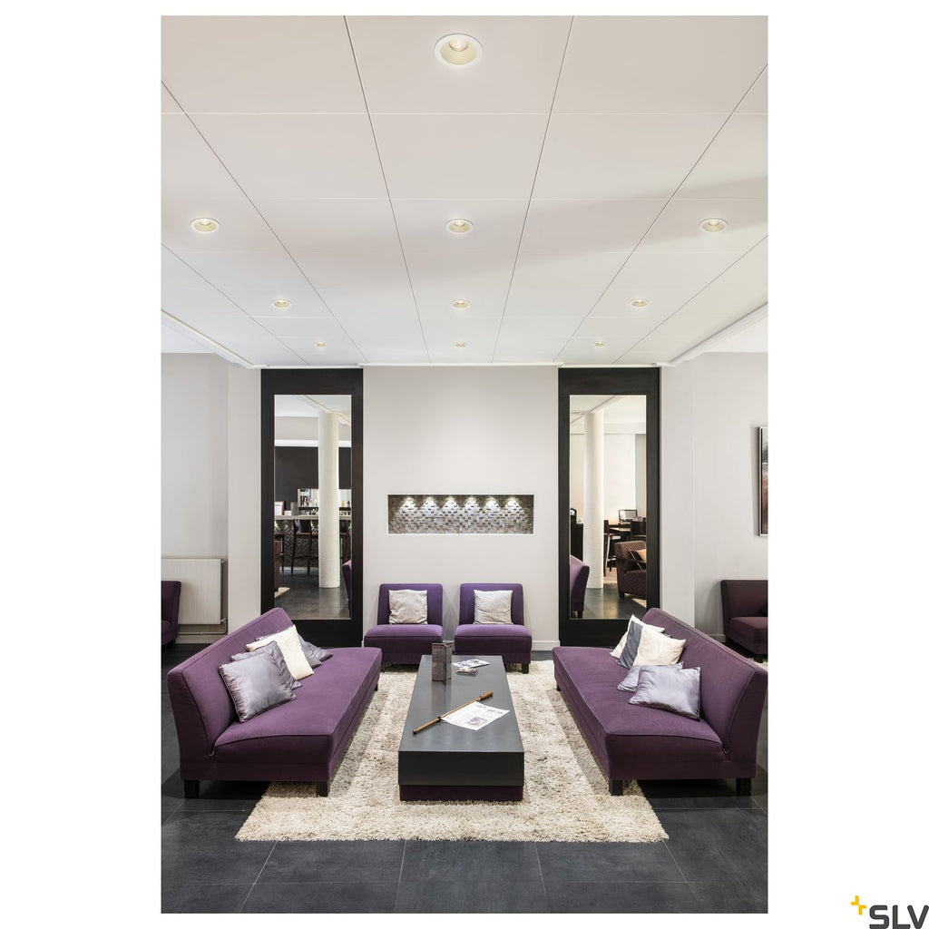 SLV DEKLED recessed light, round, silver metallic, 1W LED, warm white, 3000K 112242