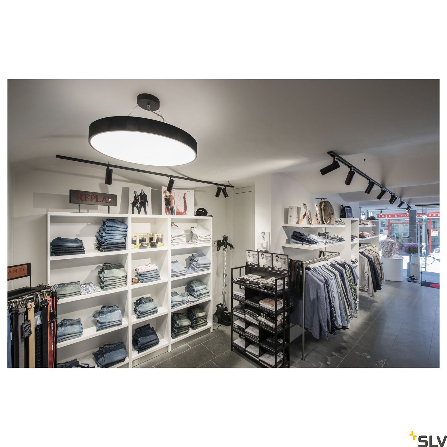 SLV HELIA 50 LED Spot for 1 circuit High-voltage Track System, 3000K, black, 35°, incl. 1 circuit adapter 143580