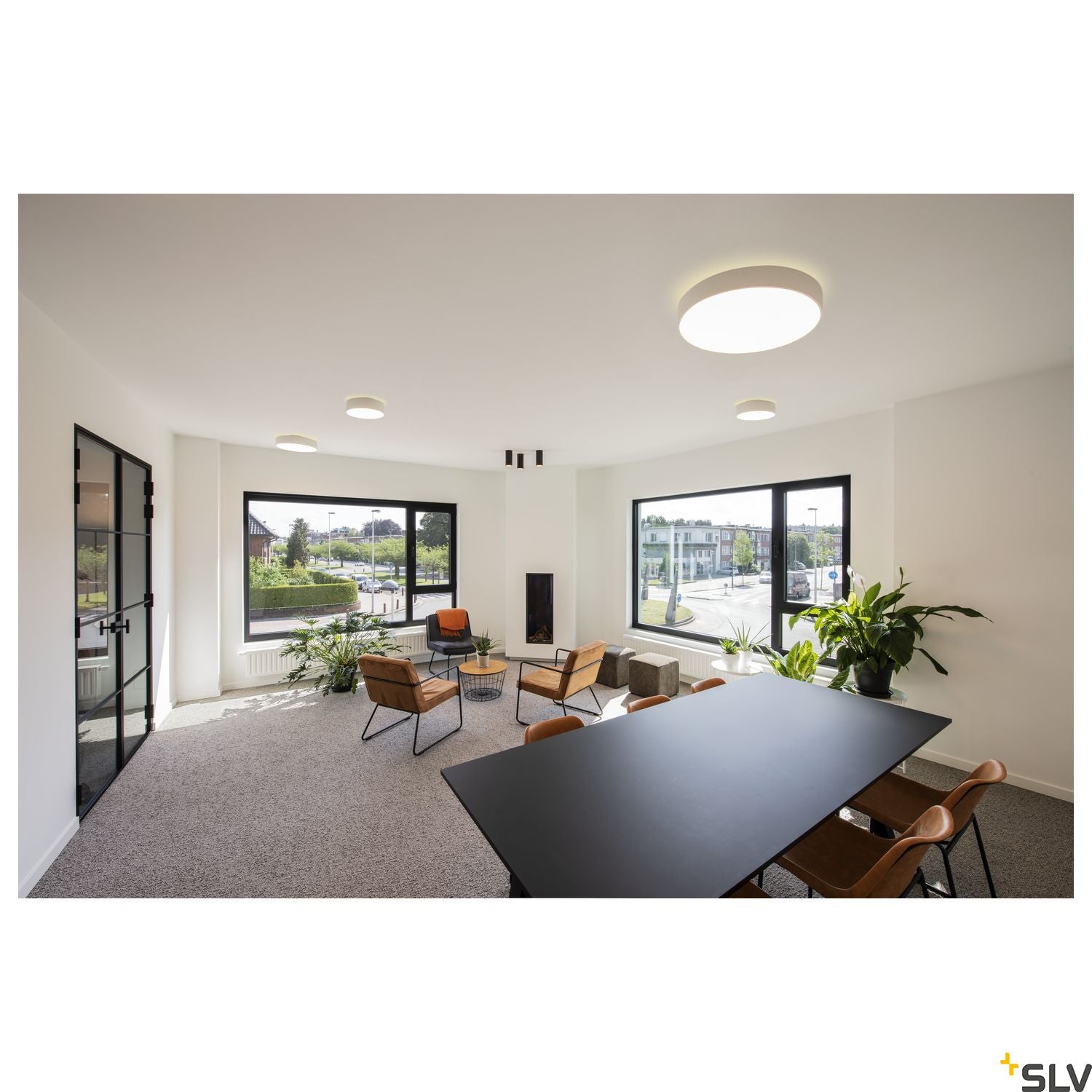 SLV ANELA LED Ceiling luminaire, black, 11W, 3000K 1000807