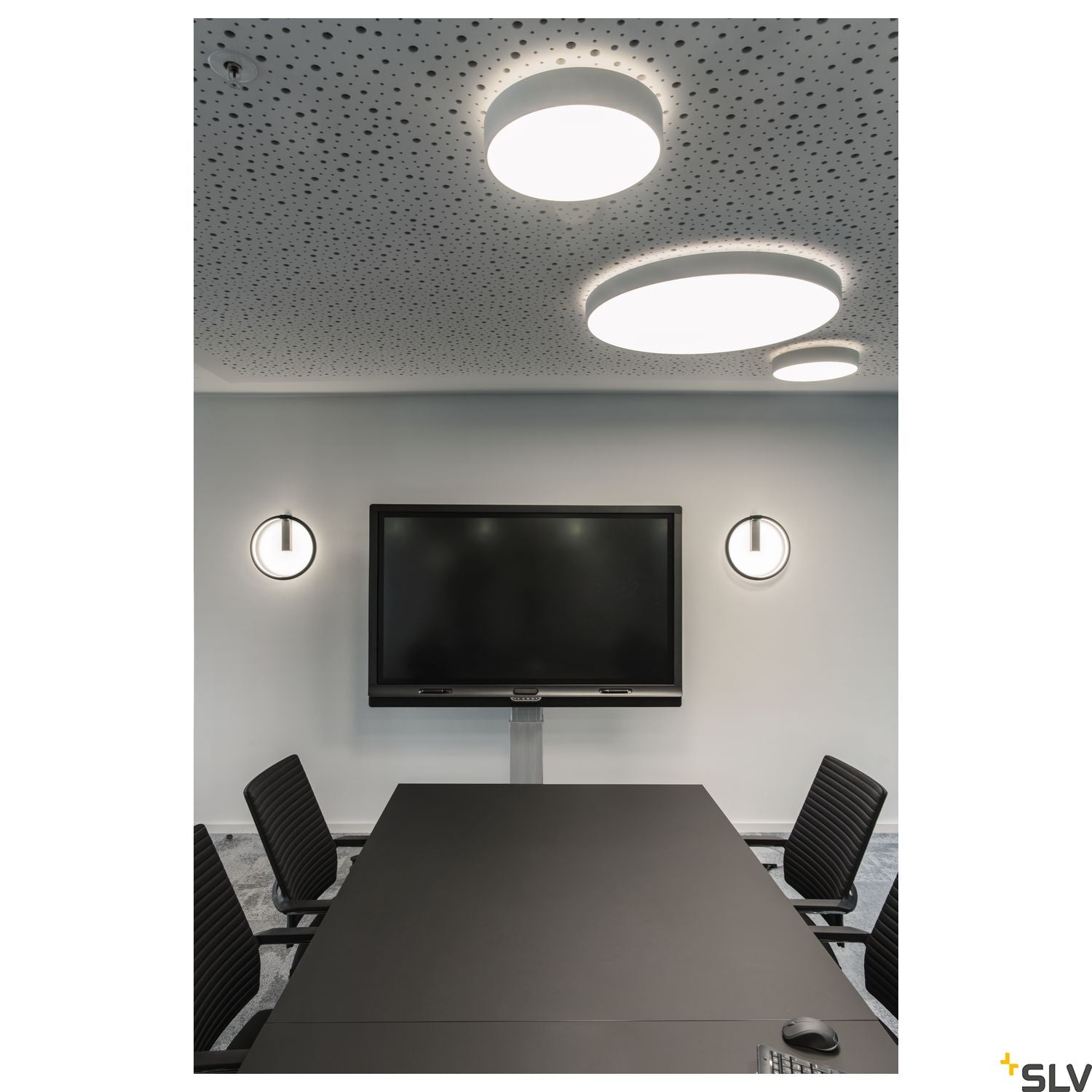 SLV PARSEC 40 DALI Dimmable LED recessed wall light black 3000/4000K 1002915