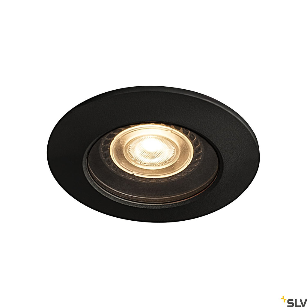 SLV VARU QPAR51 DL, outdoor recessed ceiling light, black, IP20/65 1001930